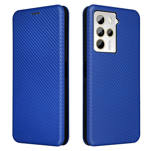 Leather Case Stands Flip Cover Holder L02Z for HTC U23 5G Blue