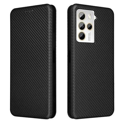 Leather Case Stands Flip Cover Holder L02Z for HTC U23 Pro 5G Black