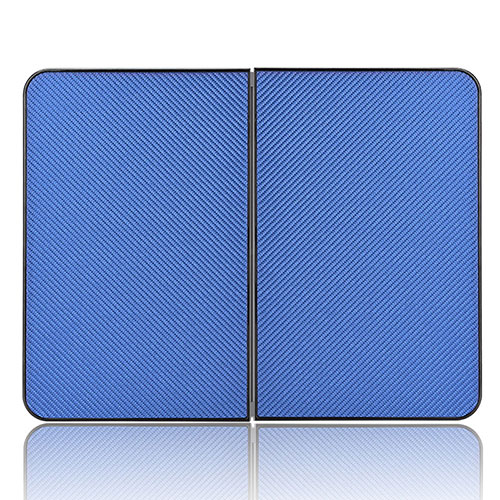 Leather Case Stands Flip Cover Holder L02Z for Microsoft Surface Duo Blue