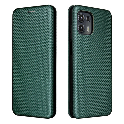 Leather Case Stands Flip Cover Holder L02Z for Motorola Moto Edge 20 Lite 5G Green