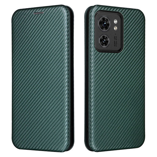 Leather Case Stands Flip Cover Holder L02Z for Motorola Moto Edge (2023) 5G Green
