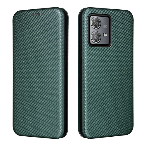 Leather Case Stands Flip Cover Holder L02Z for Motorola Moto Edge 40 Neo 5G Green