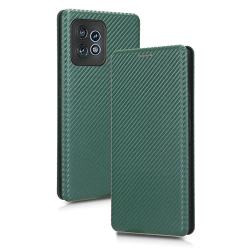 Leather Case Stands Flip Cover Holder L02Z for Motorola Moto Edge Plus (2023) 5G Green