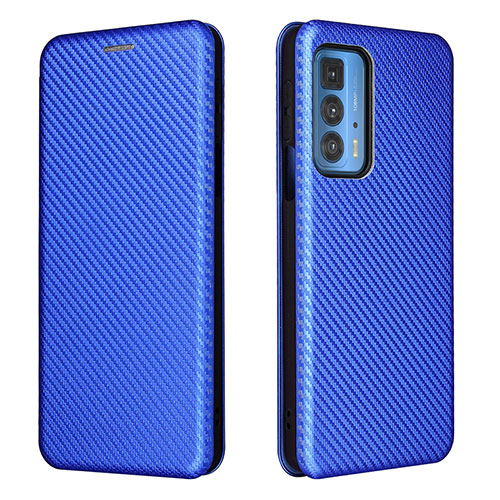 Leather Case Stands Flip Cover Holder L02Z for Motorola Moto Edge S Pro 5G Blue