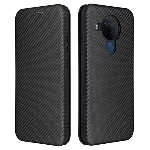 Leather Case Stands Flip Cover Holder L02Z for Nokia 5.4 Black