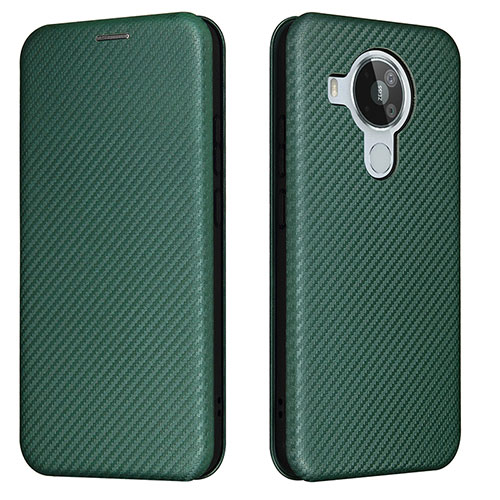 Leather Case Stands Flip Cover Holder L02Z for Nokia 7.3 Green