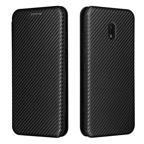 Leather Case Stands Flip Cover Holder L02Z for Nokia C01 Plus Black