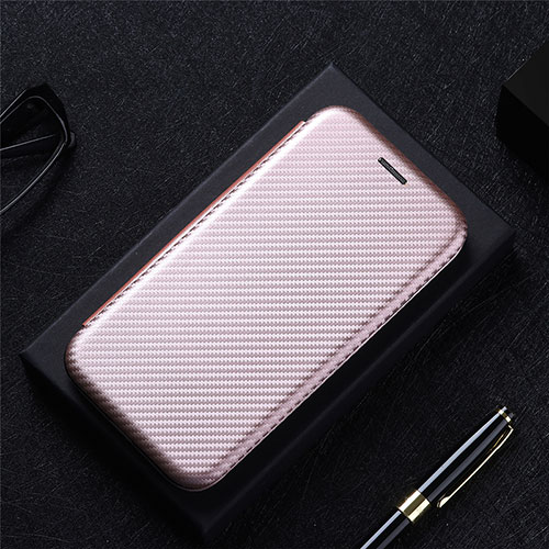 Leather Case Stands Flip Cover Holder L02Z for OnePlus 10 Pro 5G Rose Gold