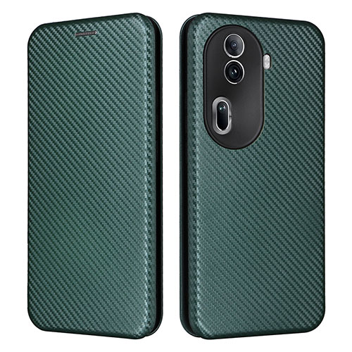 Leather Case Stands Flip Cover Holder L02Z for Oppo Reno11 Pro 5G Green