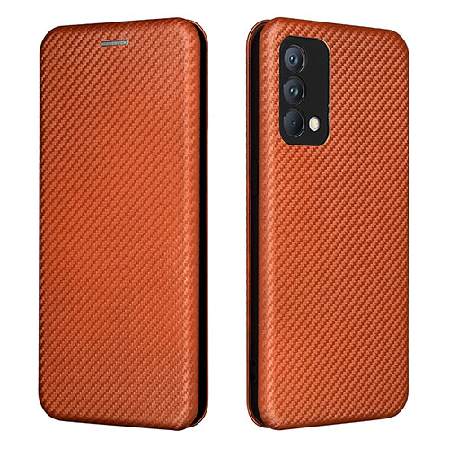 Leather Case Stands Flip Cover Holder L02Z for Realme GT Master 5G Brown