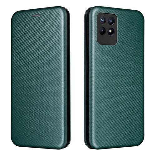 Leather Case Stands Flip Cover Holder L02Z for Realme Narzo 50 4G Green