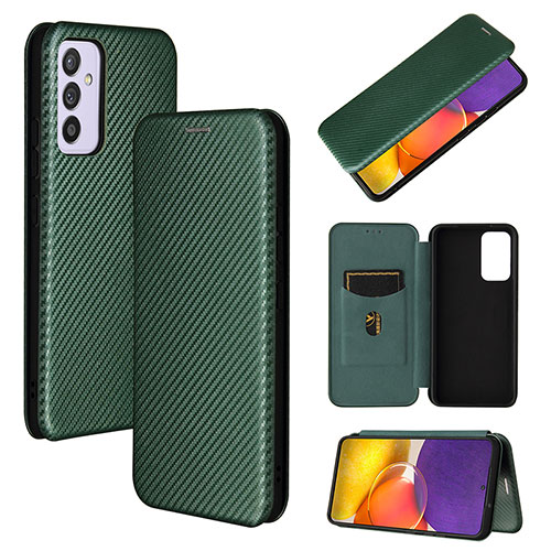 Leather Case Stands Flip Cover Holder L02Z for Samsung Galaxy A05s Green