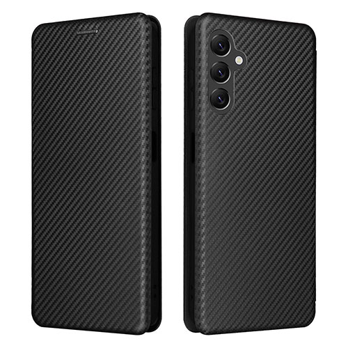 Leather Case Stands Flip Cover Holder L02Z for Samsung Galaxy A14 4G Black