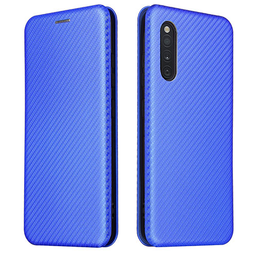 Leather Case Stands Flip Cover Holder L02Z for Samsung Galaxy A41 SC-41A Blue