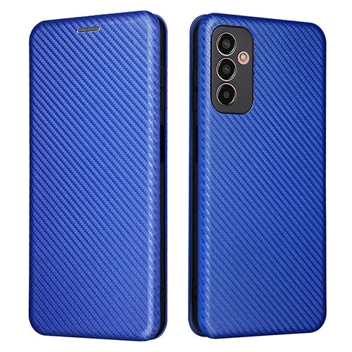 Leather Case Stands Flip Cover Holder L02Z for Samsung Galaxy F13 4G Blue