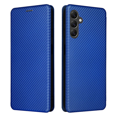 Leather Case Stands Flip Cover Holder L02Z for Samsung Galaxy Jump3 5G Blue