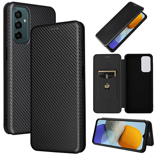 Leather Case Stands Flip Cover Holder L02Z for Samsung Galaxy M23 5G Black