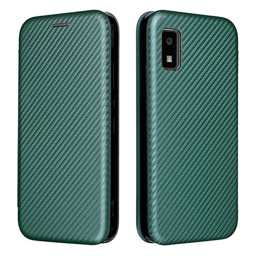 Leather Case Stands Flip Cover Holder L02Z for Sharp Aquos wish Green