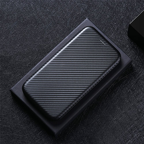 Leather Case Stands Flip Cover Holder L02Z for Sharp Simple Sumaho 6 Black