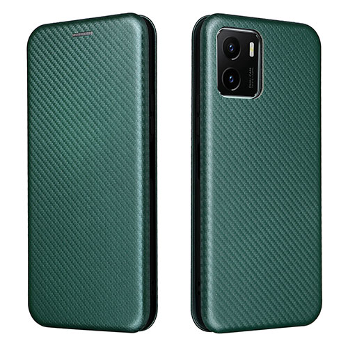 Leather Case Stands Flip Cover Holder L02Z for Vivo Y10 t1 Green