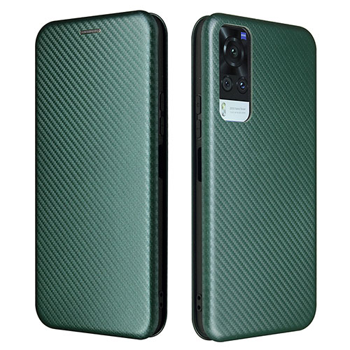 Leather Case Stands Flip Cover Holder L02Z for Vivo Y51A Green