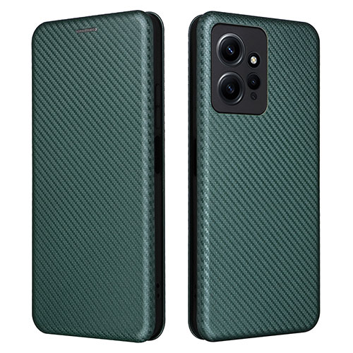 Leather Case Stands Flip Cover Holder L02Z for Xiaomi Redmi Note 12 4G Green