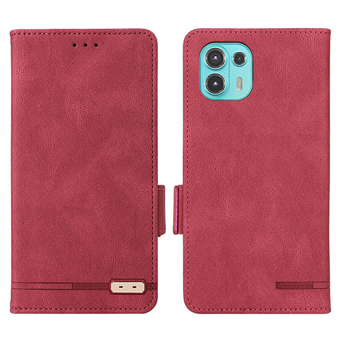 Leather Case Stands Flip Cover Holder L03Z for Motorola Moto Edge 20 Lite 5G Red