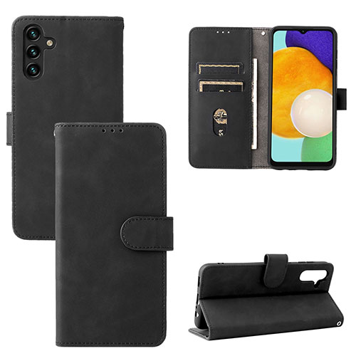 Leather Case Stands Flip Cover Holder L03Z for Samsung Galaxy A13 5G Black