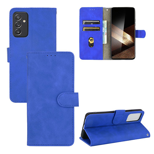 Leather Case Stands Flip Cover Holder L03Z for Samsung Galaxy A15 4G Blue