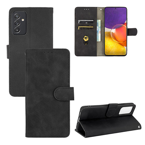 Leather Case Stands Flip Cover Holder L03Z for Samsung Galaxy A24 4G Black