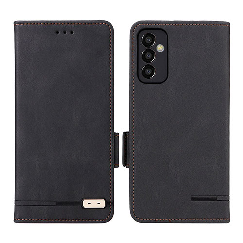 Leather Case Stands Flip Cover Holder L03Z for Samsung Galaxy F13 4G Black