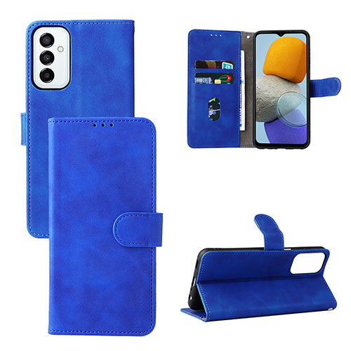 Leather Case Stands Flip Cover Holder L03Z for Samsung Galaxy F23 5G Blue