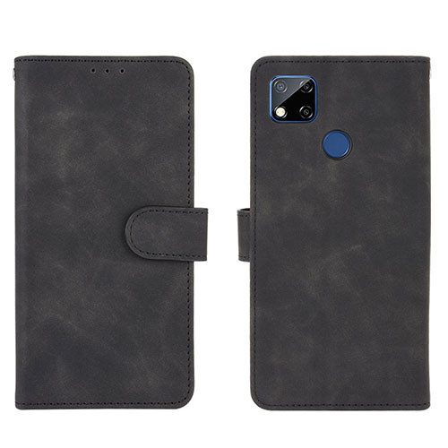 Leather Case Stands Flip Cover Holder L03Z for Xiaomi POCO C3 Black