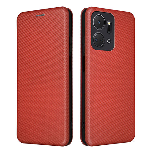 Leather Case Stands Flip Cover Holder L04Z for Huawei Honor X7a Red