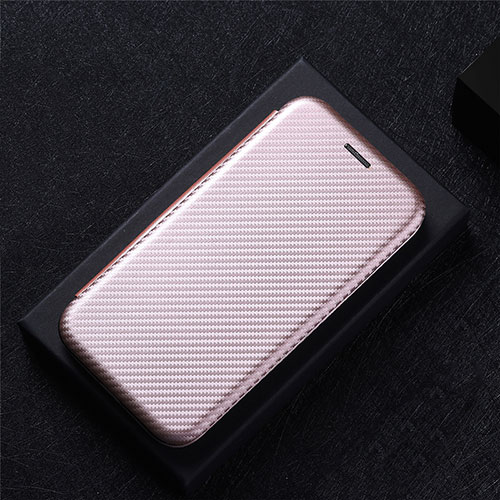 Leather Case Stands Flip Cover Holder L04Z for Huawei Honor X9a 5G Rose Gold