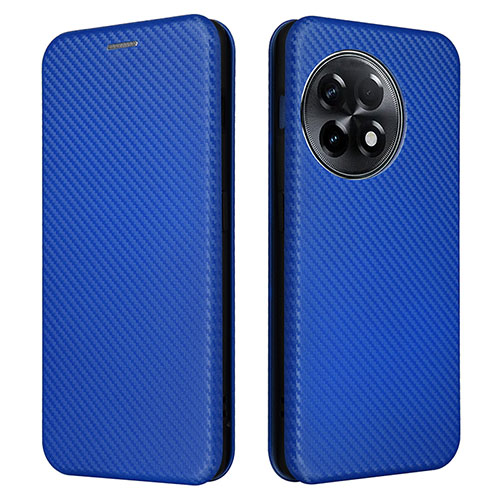 Leather Case Stands Flip Cover Holder L04Z for OnePlus Ace 2 Pro 5G Blue