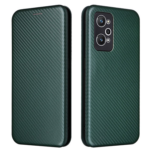 Leather Case Stands Flip Cover Holder L04Z for Realme GT Neo2 5G Green