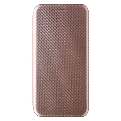 Leather Case Stands Flip Cover Holder L04Z for Samsung Galaxy A02 Rose Gold