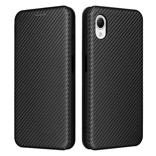 Leather Case Stands Flip Cover Holder L04Z for Samsung Galaxy A23s Black