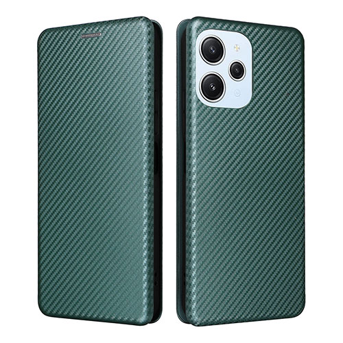 Leather Case Stands Flip Cover Holder L04Z for Xiaomi Poco M6 Pro 5G Green