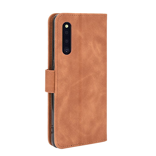 Leather Case Stands Flip Cover Holder L05Z for Samsung Galaxy A41 SC-41A Brown