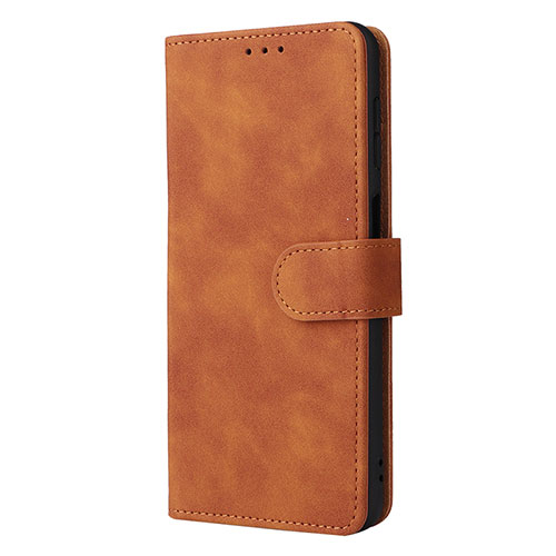 Leather Case Stands Flip Cover Holder L05Z for Samsung Galaxy M23 5G Brown