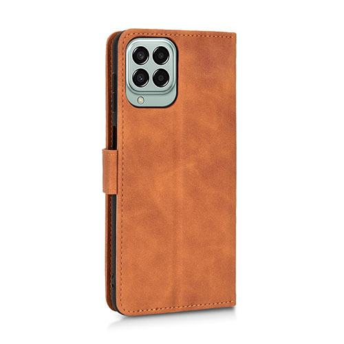 Leather Case Stands Flip Cover Holder L05Z for Samsung Galaxy M33 5G Brown