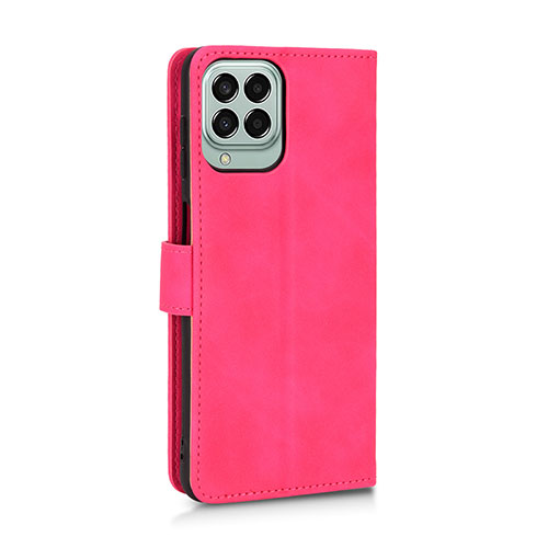 Leather Case Stands Flip Cover Holder L05Z for Samsung Galaxy M33 5G Hot Pink