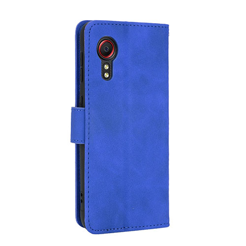 Leather Case Stands Flip Cover Holder L05Z for Samsung Galaxy XCover 5 SM-G525F Blue