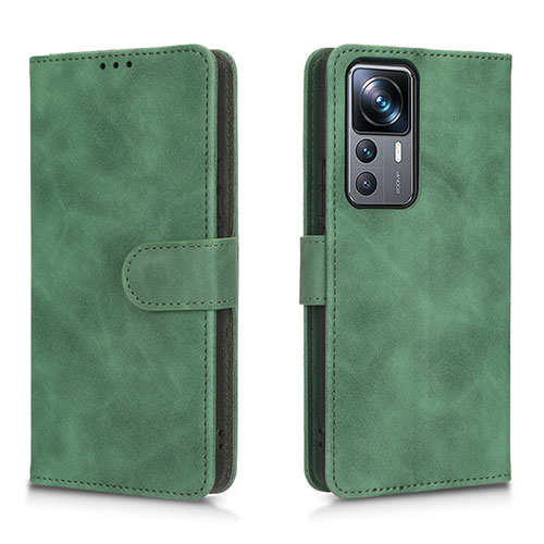 Leather Case Stands Flip Cover Holder L05Z for Xiaomi Mi 12T 5G Green