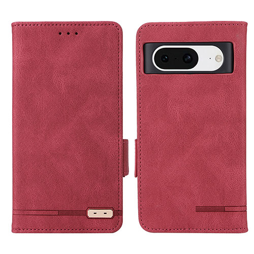 Leather Case Stands Flip Cover Holder L06Z for Google Pixel 8 5G Red