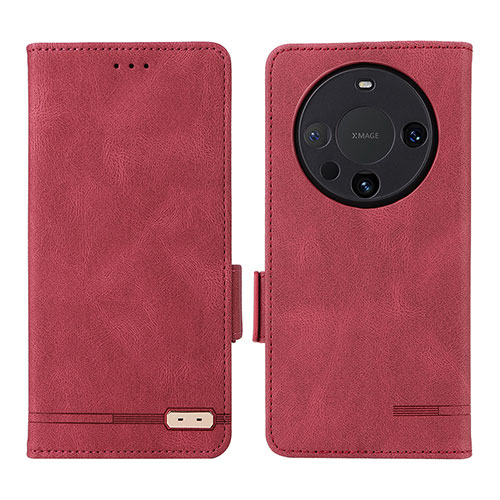 Leather Case Stands Flip Cover Holder L06Z for Huawei Mate 60 Red