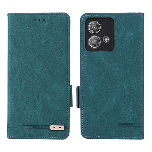 Leather Case Stands Flip Cover Holder L06Z for Motorola Moto Edge 40 Neo 5G Green