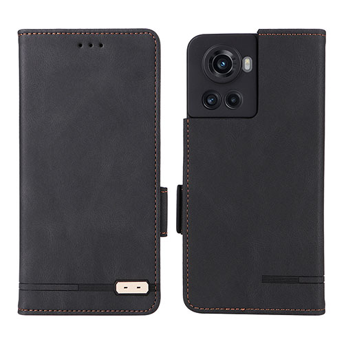 Leather Case Stands Flip Cover Holder L06Z for OnePlus 10R 5G Black